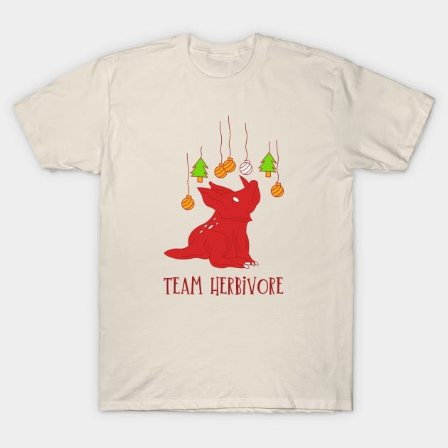 Vegan Christmas - Vegetarian Xmas - Team Herbivore T-Shirt by WaBastian